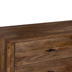 Comò a 6 cassetti da 60 pollici in legno di mango color noce
