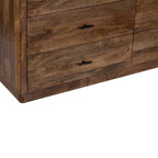 Comò a 6 cassetti da 60 pollici in legno di mango color noce