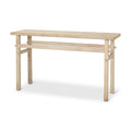 Tavolino consolle rustico in legno chiaro decapato
