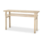 Tavolino consolle rustico in legno chiaro decapato