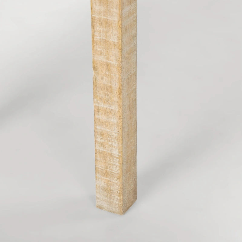 Tavolino consolle rustico in legno chiaro decapato