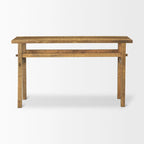Tavolino consolle rustico in legno chiaro decapato