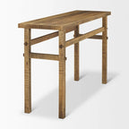 Tavolino consolle rustico in legno chiaro decapato