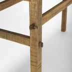 Tavolino consolle rustico in legno chiaro decapato