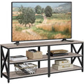 Mobile TV Consolle a 3 Ripiani in Legno Stile Vintage per TV fino a 70 Pollici