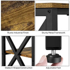 Mobile TV Consolle a 3 Ripiani in Legno Stile Vintage per TV fino a 70 Pollici
