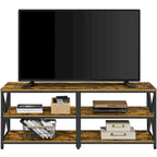 Mobile TV Consolle a 3 Ripiani in Legno Stile Vintage per TV fino a 70 Pollici