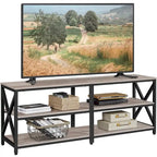 Mobile TV Consolle a 3 Ripiani in Legno Stile Vintage per TV fino a 70 Pollici