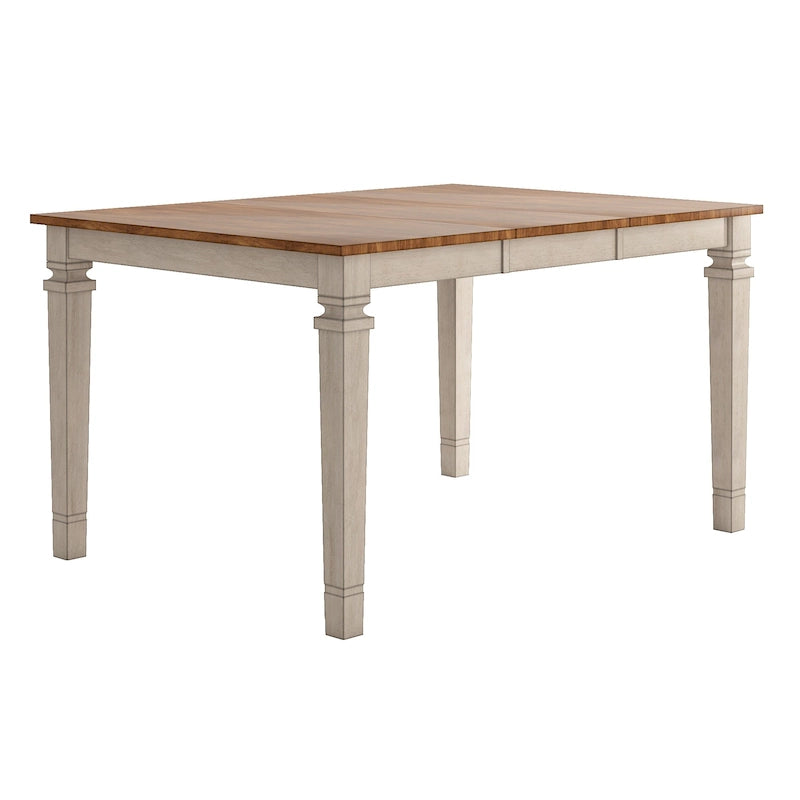 Tavolo da pranzo in legno stile rustico allungabile altezza bancone
