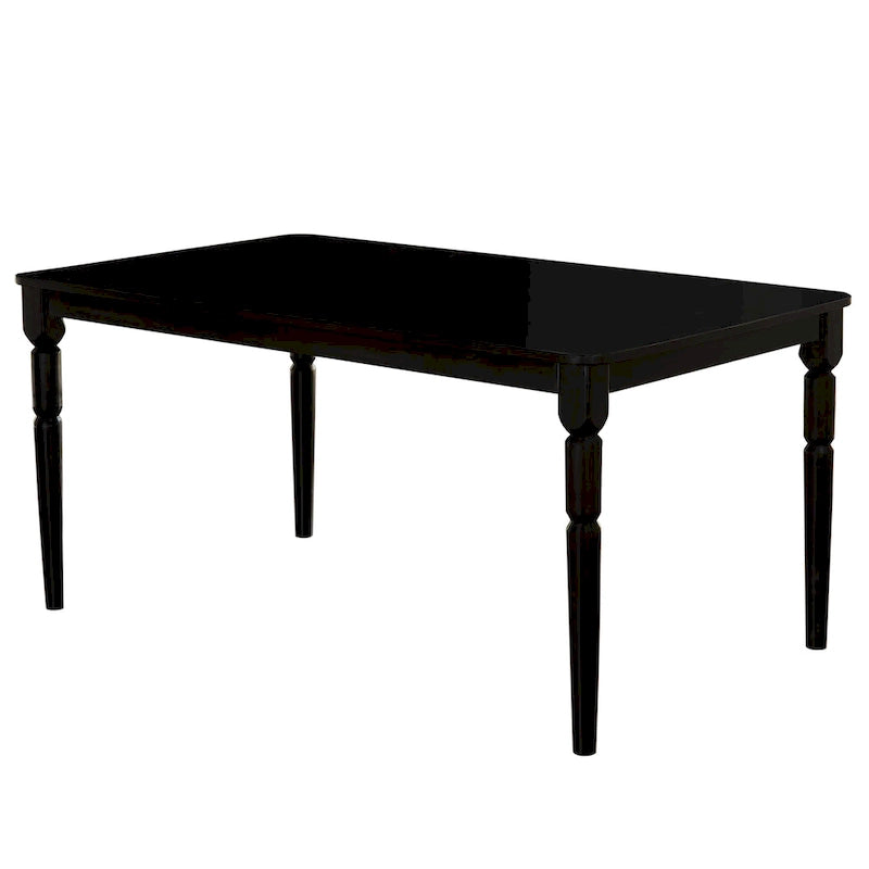 Tavolo da pranzo rettangolare in MDF con gambe a fuso stile rustico