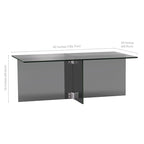 Tavolino da caffè in vetro temperato elegante trasparente