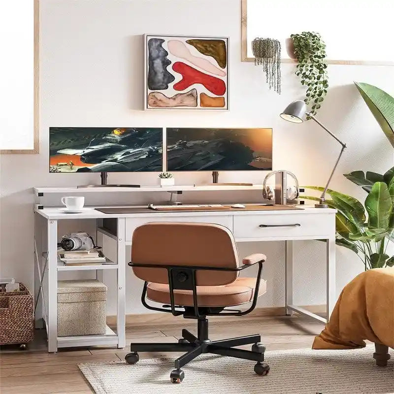 Scrivania per computer con cassetti