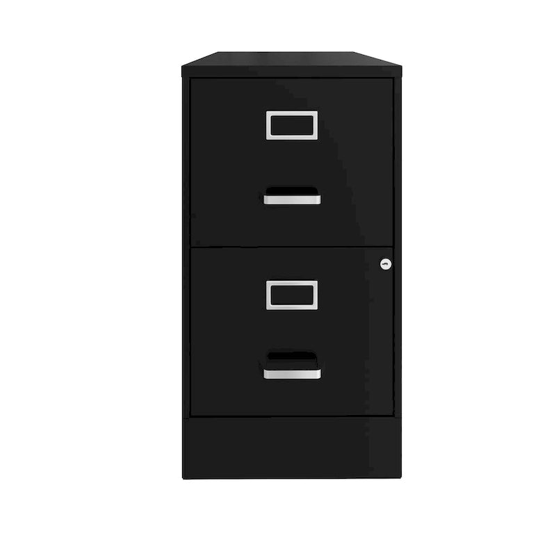 22 Cassettiere Portadocumenti in Acciaio Nero a 2 Cassetti Profondi con Serratura