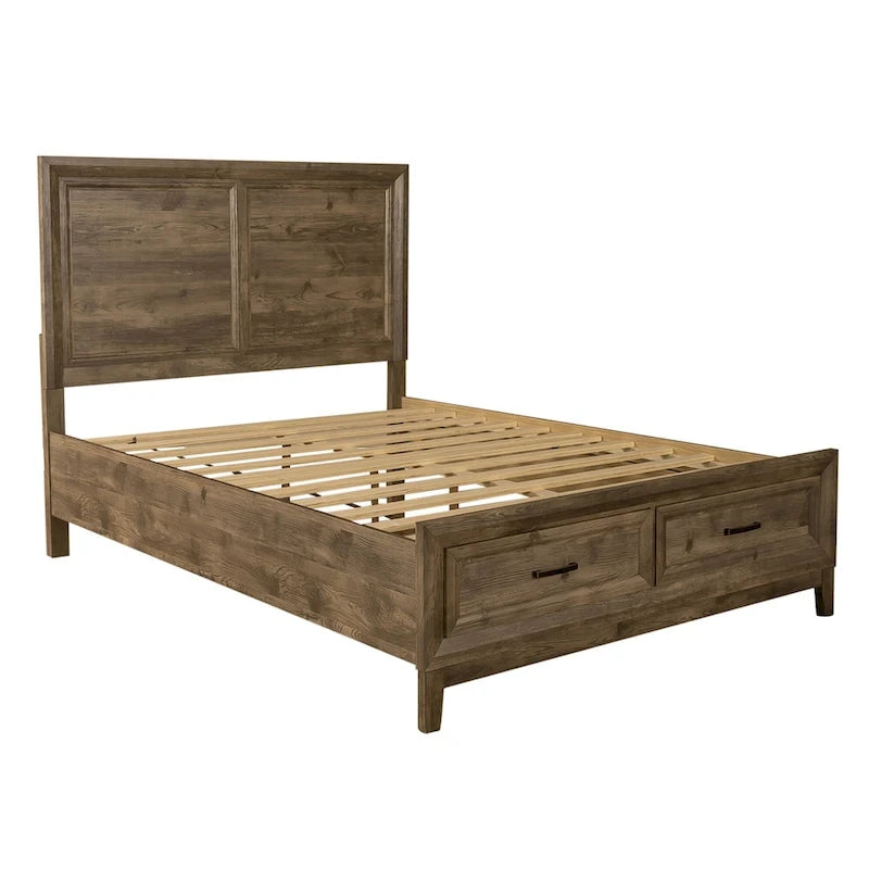 Letto matrimoniale Cobblestone con cassetti ai piedi del letto