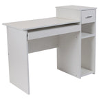 Scrivania per Computer con Mensole e Cassetto