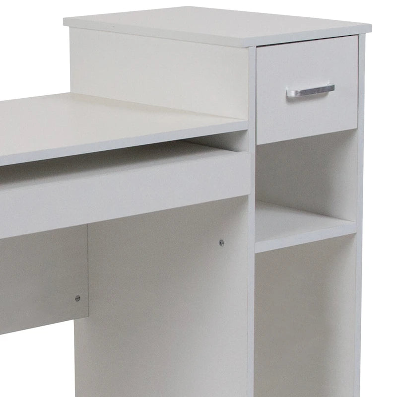 Scrivania per Computer con Mensole e Cassetto