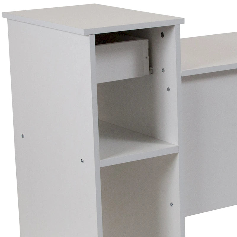 Scrivania per Computer con Mensole e Cassetto