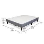 Base letto king size imbottita con doghe in metallo e rete a molle
