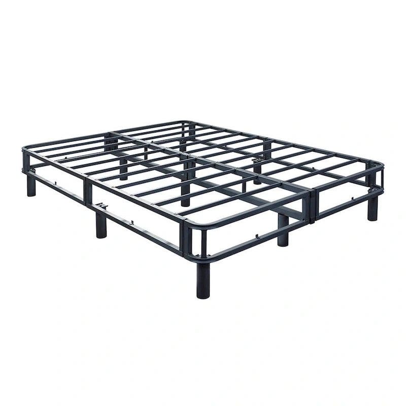 Base letto king size imbottita con doghe in metallo e rete a molle
