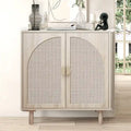 Mobiletto contenitore in rattan con ante, credenza a buffet - 75Lx40Wx80A cm