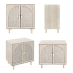 Mobiletto contenitore in rattan con ante, credenza a buffet - 75Lx40Wx80A cm
