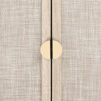 Mobiletto contenitore in rattan con ante, credenza a buffet - 75Lx40Wx80A cm