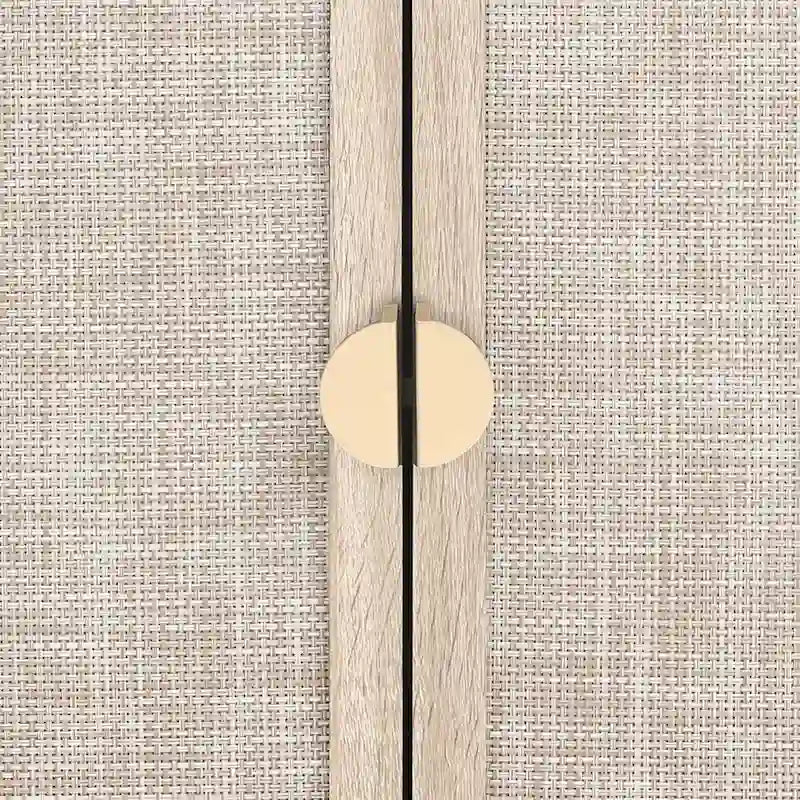 Mobiletto contenitore in rattan con ante, credenza a buffet - 75Lx40Wx80A cm
