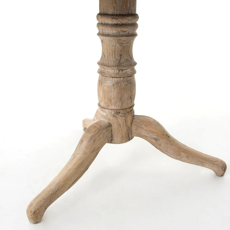 Tavolino d'appoggio in legno sbiancato