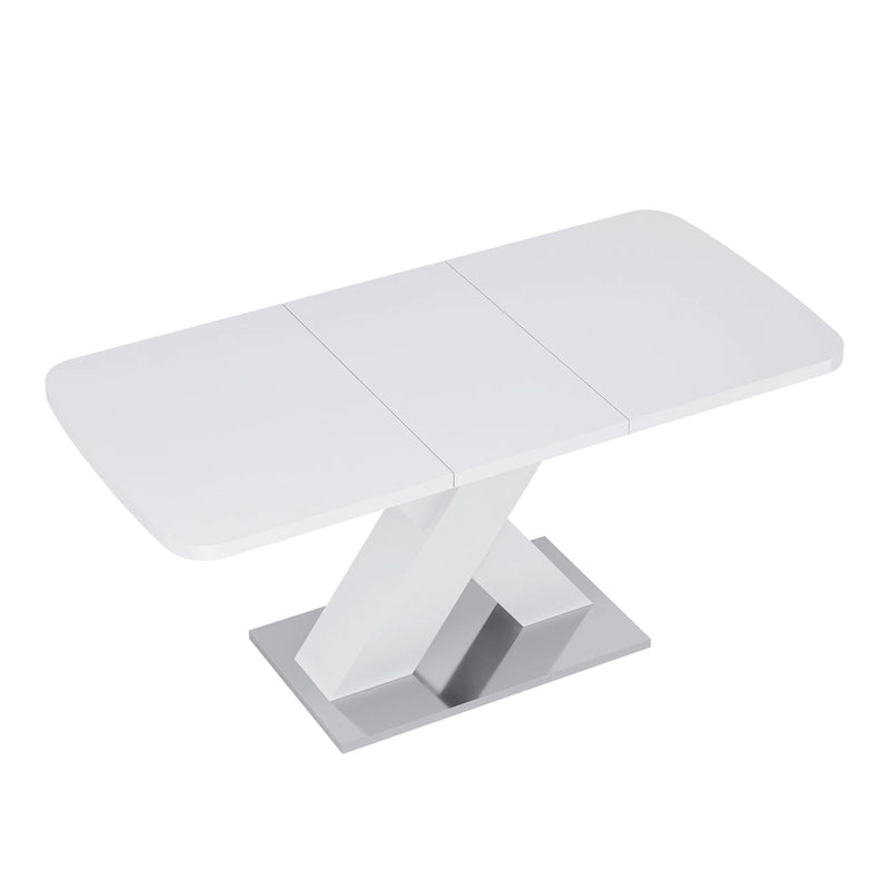 Tavolo da pranzo quadrato allungabile moderno in MDF con base a X