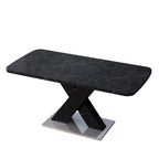 Tavolo da pranzo quadrato allungabile moderno in MDF con base a X