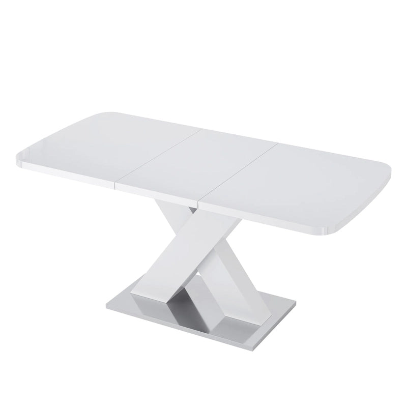 Tavolo da pranzo quadrato allungabile moderno in MDF con base a X