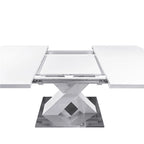 Tavolo da pranzo quadrato allungabile moderno in MDF con base a X