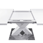 Tavolo da pranzo quadrato allungabile moderno in MDF con base a X