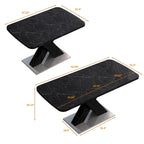 Tavolo da pranzo quadrato allungabile moderno in MDF con base a X