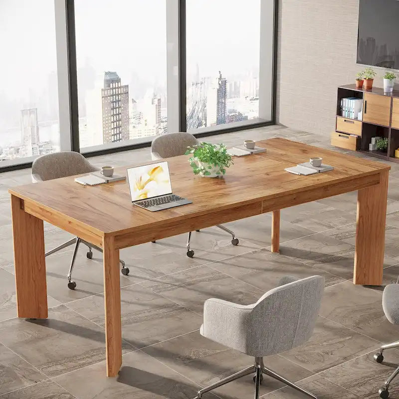 Scrivania da computer da 62 pollici, scrivania direzionale in legno per ufficio domestico