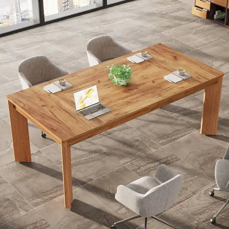 Scrivania da computer da 62 pollici, scrivania direzionale in legno per ufficio domestico