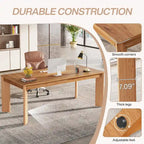 Scrivania da computer da 62 pollici, scrivania direzionale in legno per ufficio domestico
