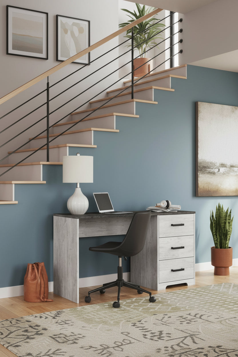 Signature Design by Ashley Shawburn White/Gray 54 Home Office Desk