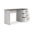Scrivania 54 pollici per home office stile rustico, bianco grigio