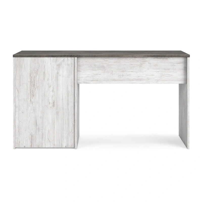 Scrivania 54 pollici per home office stile rustico, bianco grigio