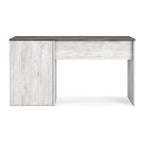 Scrivania 54 pollici per home office stile rustico, bianco grigio