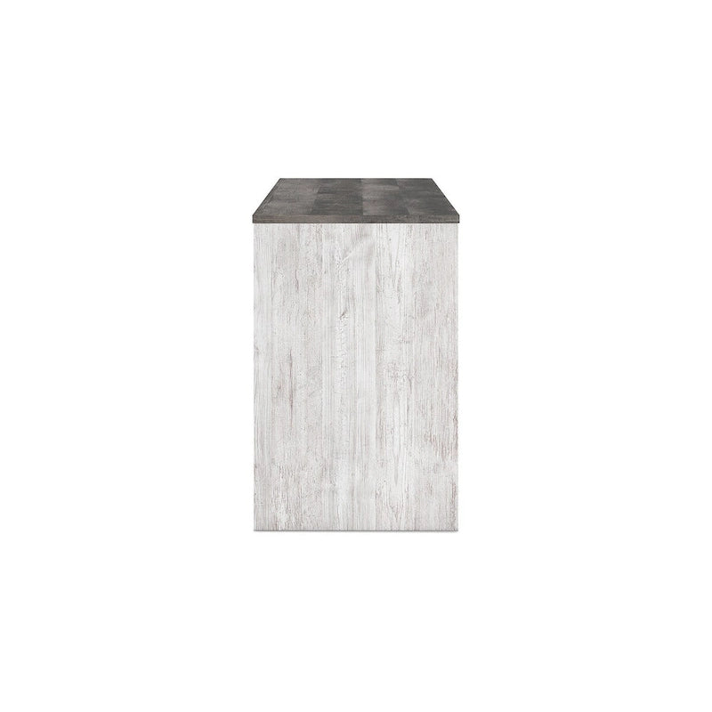 Scrivania 54 pollici per home office stile rustico, bianco grigio