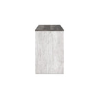Scrivania 54 pollici per home office stile rustico, bianco grigio