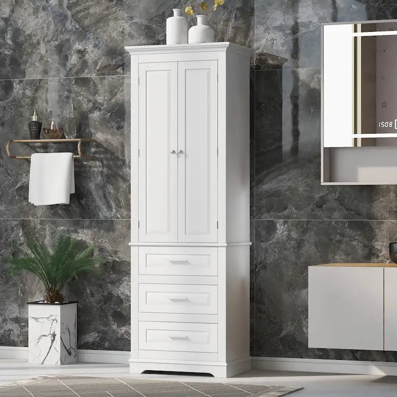 Armadietto alto con cassetti per bagno/ufficio