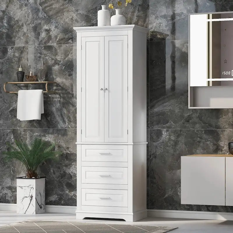 Armadietto alto con cassetti per bagno/ufficio