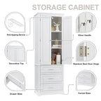 Armadietto alto con cassetti per bagno/ufficio