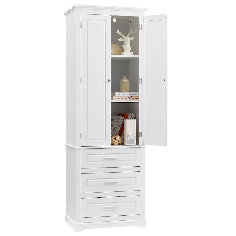Armadietto alto con cassetti per bagno/ufficio