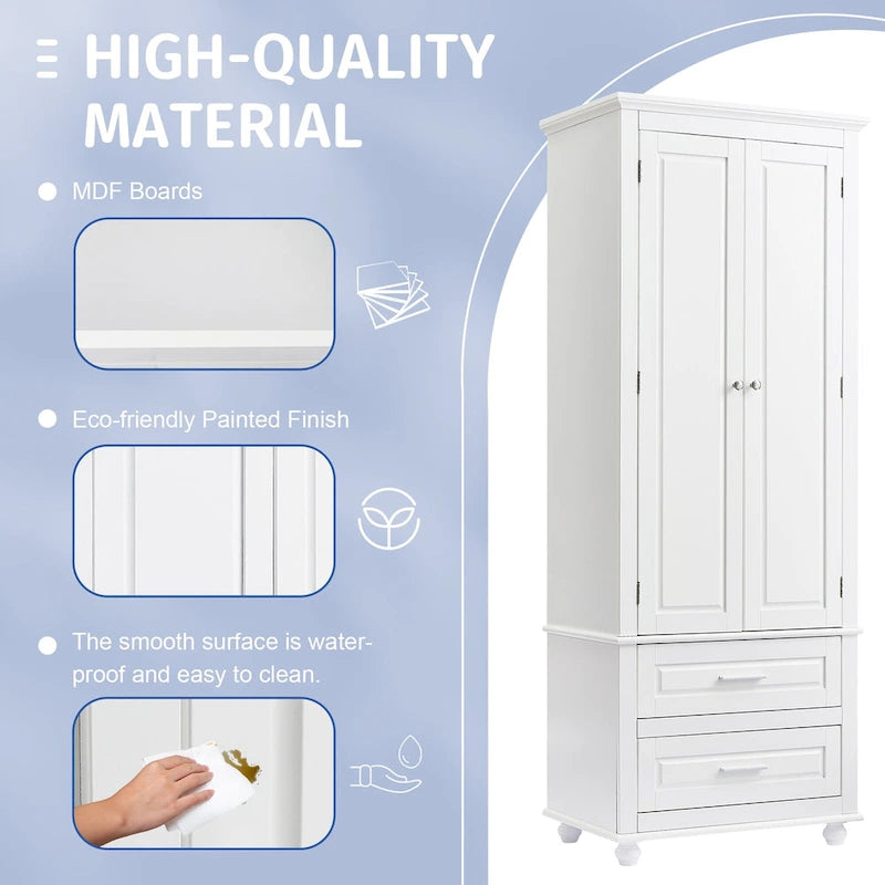 Armadietto alto con cassetti per bagno/ufficio