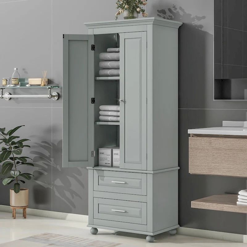 Armadietto alto con cassetti per bagno/ufficio