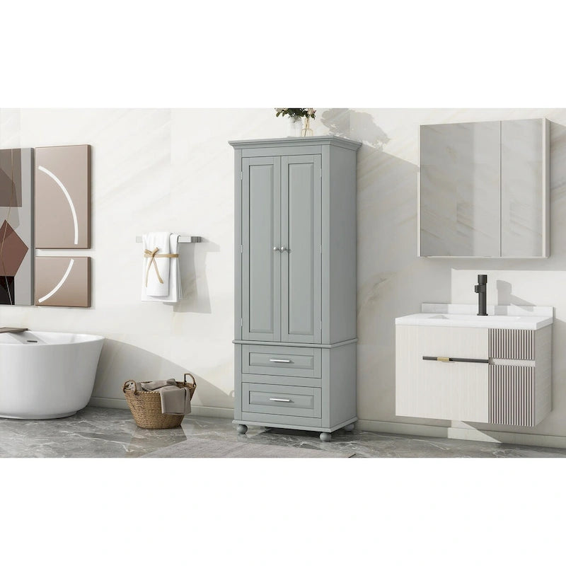 Armadietto alto con cassetti per bagno/ufficio